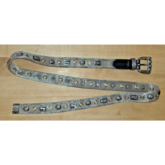 VTG Metal Mesh Women’s Belt Silver Tone Adjustable Retro Disco Y2K Festival - Picture 1 of 6